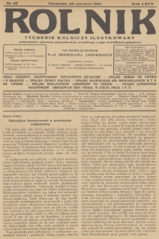 Rolnik : tygodnik rolniczy ilustrowany poświęcony sprawom gospodarstwa wiejskiego z jego wszelkimi gałęziami. R.67, 1935, nr 25