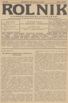 Rolnik : tygodnik rolniczy ilustrowany poświęcony sprawom gospodarstwa wiejskiego z jego wszelkimi gałęziami. R.67, 1935, nr 26