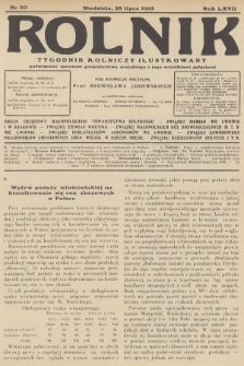 Rolnik : tygodnik rolniczy ilustrowany poświęcony sprawom gospodarstwa wiejskiego z jego wszelkimi gałęziami. R.67, 1935, nr 30