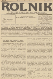 Rolnik : tygodnik rolniczy ilustrowany poświęcony sprawom gospodarstwa wiejskiego z jego wszelkimi gałęziami. R.67, 1935, nr 38