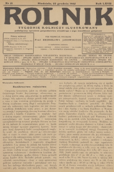 Rolnik : tygodnik rolniczy ilustrowany poświęcony sprawom gospodarstwa wiejskiego z jego wszelkimi gałęziami. R.67, 1935, nr 51