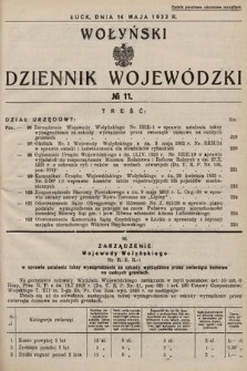 Wołyński Dziennik Wojewódzki. 1933, nr 11