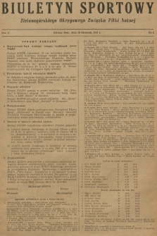 Biuletyn Sportowy Zielonogórskiego Okręgowego Związku Piłki Nożnej. R.2, 1957, nr 8
