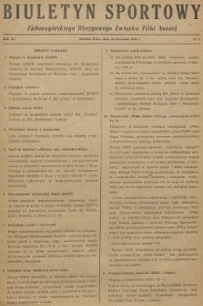 Biuletyn Sportowy Zielonogórskiego Okręgowego Związku Piłki Nożnej. R.3, 1958, nr 5