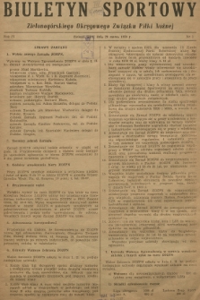 Biuletyn Sportowy Zielonogórskiego Okręgowego Związku Piłki Nożnej. R.4, 1959, nr 1