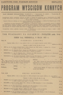 Program Wyścigów Konnych. 1951, nr 4