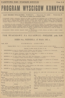 Program Wyścigów Konnych. 1951, nr 10