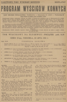 Program Wyścigów Konnych. 1951, nr 28