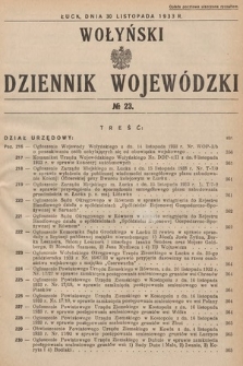 Wołyński Dziennik Wojewódzki. 1933, nr 23