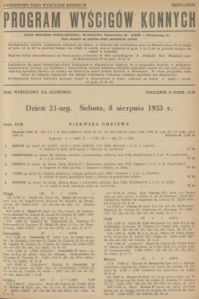 Program Wyścigów Konnych. 1953, nr 28