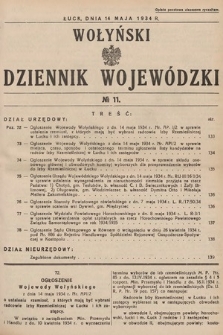 Wołyński Dziennik Wojewódzki. 1934, nr 11