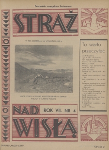 Straż nad Wisłą : pomorskie czasopismo ilustrowane : dawniej „Młody Gryf”. 1937, nr 4