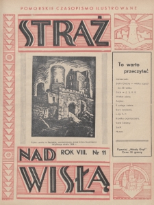 Straż nad Wisłą : pomorskie czasopismo ilustrowane : dawniej „Młody Gryf”. 1938, nr 11