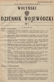 Wołyński Dziennik Wojewódzki. 1935, nr 1