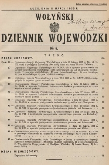 Wołyński Dziennik Wojewódzki. 1935, nr 5