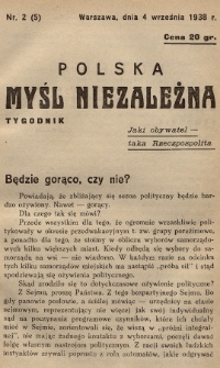 Polska Myśl Niezależna. 1938, nr 2