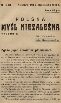 Polska Myśl Niezależna. 1938, nr 6