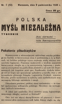 Polska Myśl Niezależna. 1938, nr 7