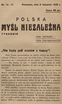 Polska Myśl Niezależna. 1938, nr 12-13