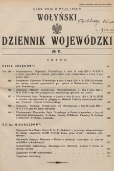Wołyński Dziennik Wojewódzki. 1935, nr 11