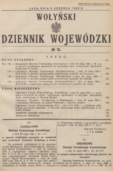 Wołyński Dziennik Wojewódzki. 1935, nr 12
