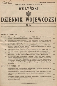 Wołyński Dziennik Wojewódzki. 1935, nr 18