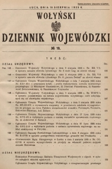 Wołyński Dziennik Wojewódzki. 1935, nr 19