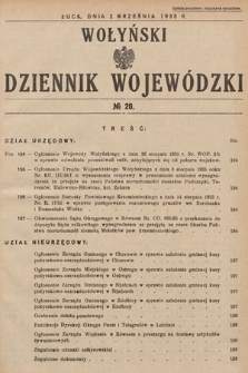 Wołyński Dziennik Wojewódzki. 1935, nr 20