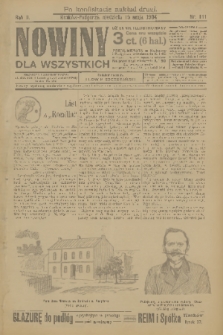 Nowiny : dziennik ilustrowany dla wszystkich. R.2, 1904, nr 111 [po konfiskacie]
