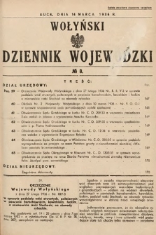 Wołyński Dziennik Wojewódzki. 1936, nr 8