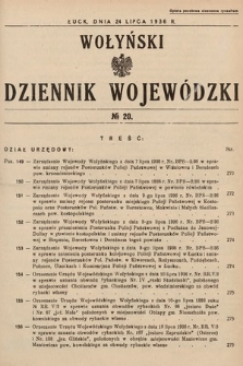 Wołyński Dziennik Wojewódzki. 1936, nr 20