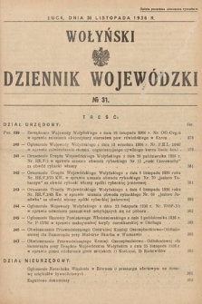 Wołyński Dziennik Wojewódzki. 1936, nr 31