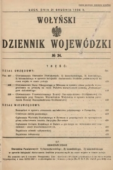 Wołyński Dziennik Wojewódzki. 1936, nr 34