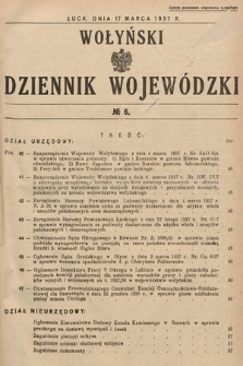 Wołyński Dziennik Wojewódzki. 1937, nr 6