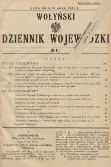 Wołyński Dziennik Wojewódzki. 1937, nr 11