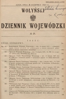Wołyński Dziennik Wojewódzki. 1937, nr 21
