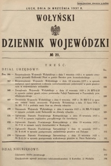 Wołyński Dziennik Wojewódzki. 1937, nr 23