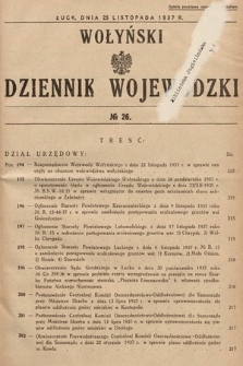 Wołyński Dziennik Wojewódzki. 1937, nr 26