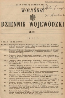 Wołyński Dziennik Wojewódzki. 1937, nr 27