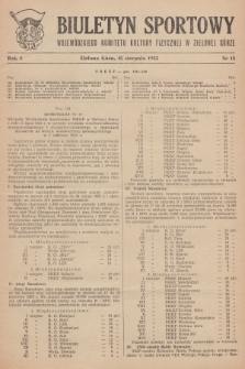 Biuletyn Sportowy Wojewódzkiego Komitetu Kultury Fizycznej w Zielonej Górze. R.1, 1955, nr 15