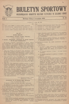 Biuletyn Sportowy Wojewódzkiego Komitetu Kultury Fizycznej w Zielonej Górze. R.1, 1955, nr 16