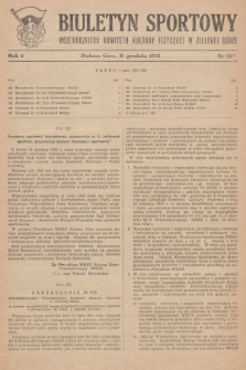 Biuletyn Sportowy Wojewódzkiego Komitetu Kultury Fizycznej w Zielonej Górze. R.1, 1955, nr 22