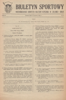 Biuletyn Sportowy Wojewódzkiego Komitetu Kultury Fizycznej w Zielonej Górze. R.2, 1956, nr 8