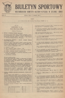 Biuletyn Sportowy Wojewódzkiego Komitetu Kultury Fizycznej w Zielonej Górze. R.2, 1956, nr 11