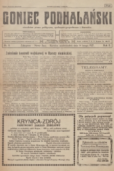 Goniec Podhalański : niezależne pismo polityczne, społeczno-gospodarcze i literackie. R.2, 1927, nr 8