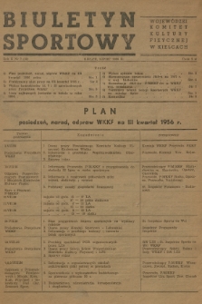 Biuletyn Sportowy. R.2, 1956, nr 7