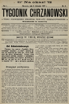 Tygodnik Chrzanowski : pismo poświęcone sprawom powiatu chrzanowskiego. R.1, 1907, nr 2 - na okaz