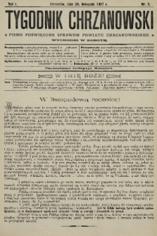 Tygodnik Chrzanowski : pismo poświęcone sprawom powiatu chrzanowskiego. R.1, 1907, nr 5