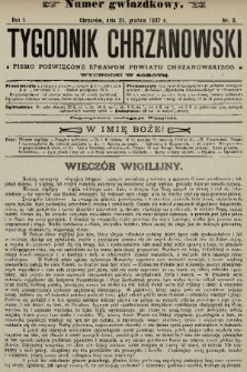 Tygodnik Chrzanowski : pismo poświęcone sprawom powiatu chrzanowskiego. R.1, 1907, nr 8 - numer gwiazdkowy