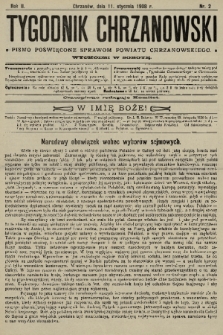 Tygodnik Chrzanowski : pismo poświęcone sprawom powiatu chrzanowskiego. R.2, 1908, nr 2